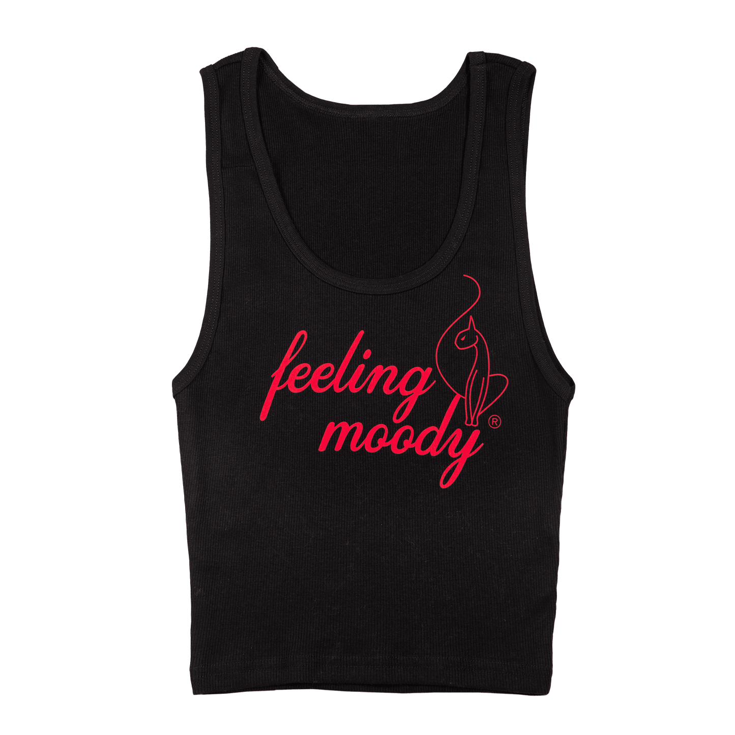 BLACK/RED CROPPED TANK