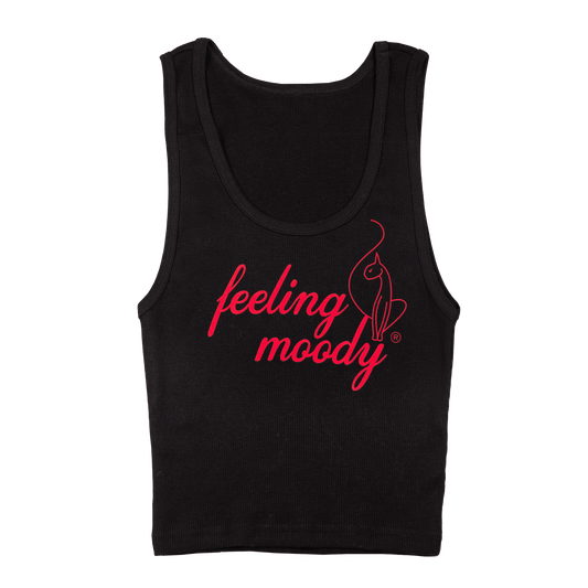 BLACK/RED CROPPED TANK