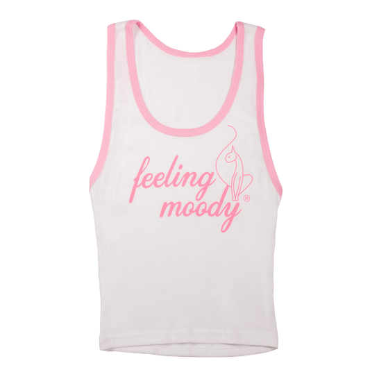 PINK/WHITE CROPPED TANK